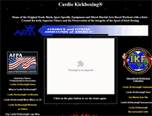 Tablet Screenshot of cardiokickboxing.com